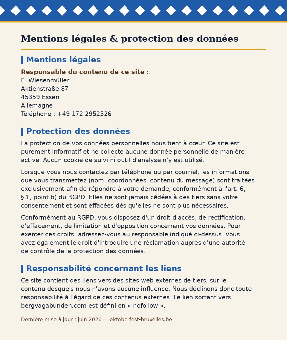 Mentions légales et protection des données